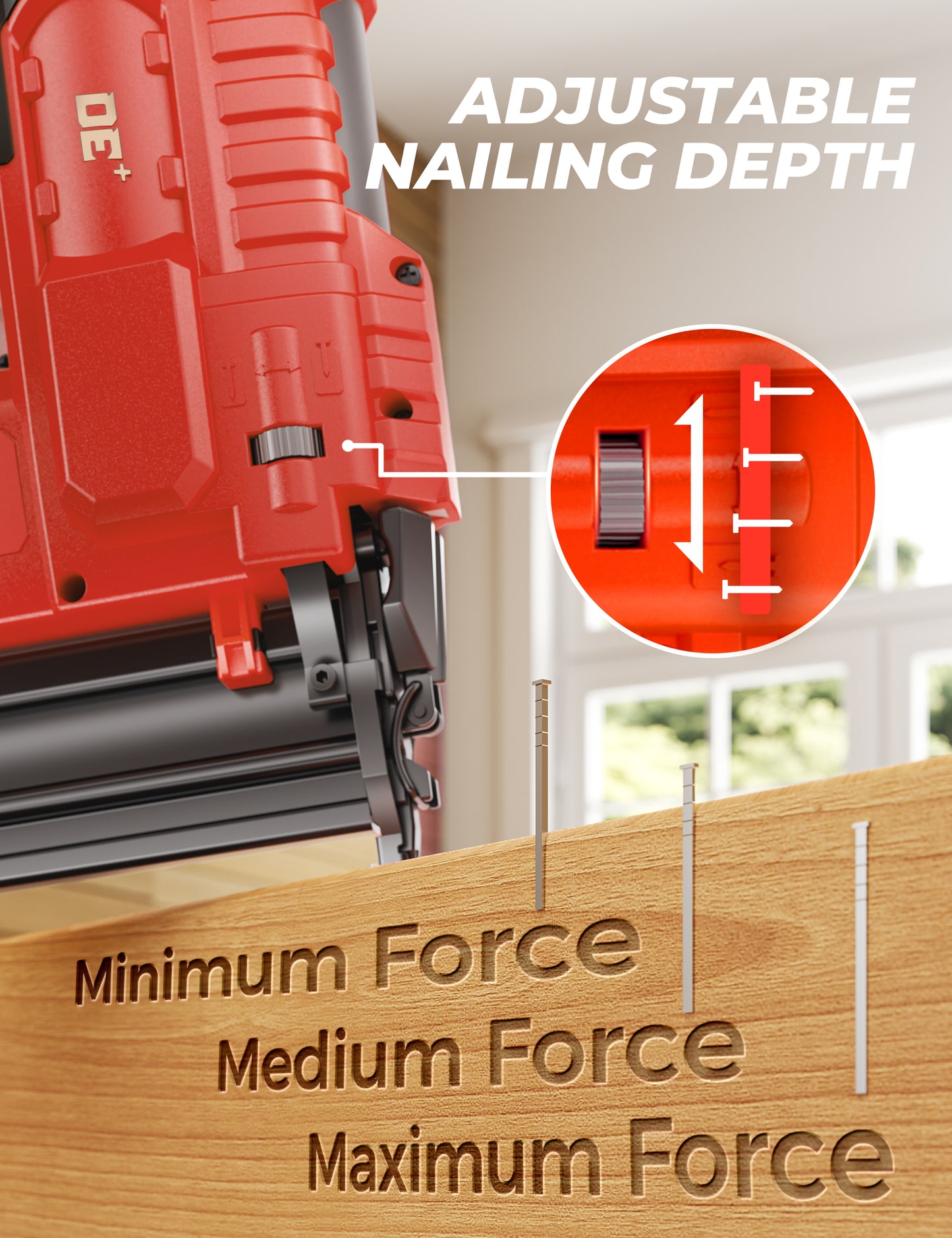 DeForce 18GA Cordless Brad Nailer, 2" Nail Gun for for Milwaukee 18V Battery(No Battery), 2 IN 1 Electric Stapler, 2026 Upgraded Tool-Free Jam Release, 2 Firing Mode, Adjustable Depth, 1000pcs Nails