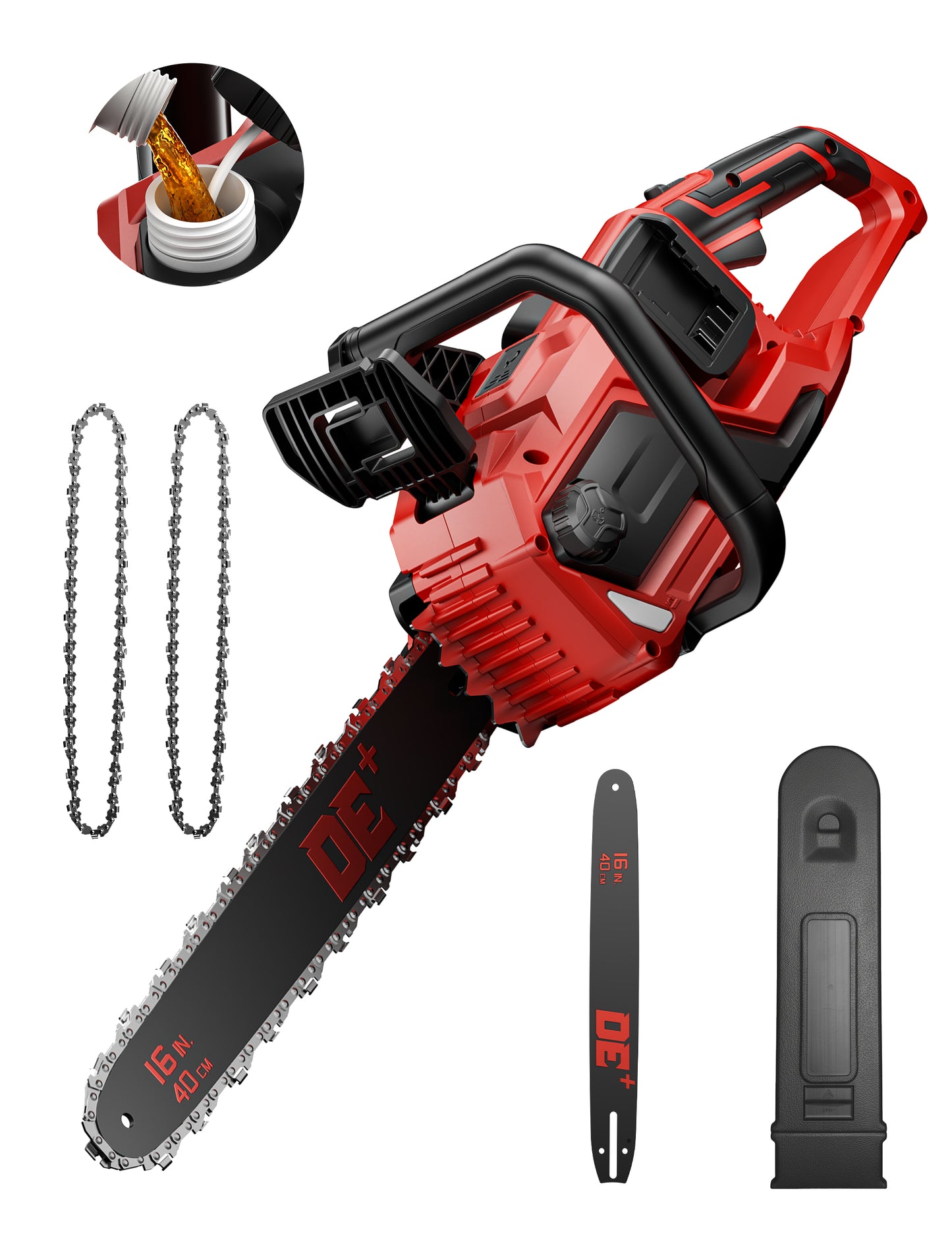 DEFORCE Chain Saw, Battery Powered Chainsaw, Electric Cordless A -11