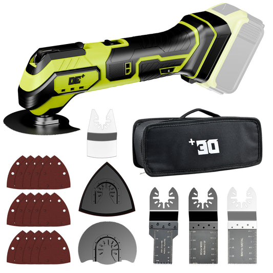 Cordless Oscillating Tool for Dewalt 20V Battery, 6 Variable Speed&3° Oscillation Angle Multi-Tool, 23PCS Tool Kit with Quick-Lock accessory change for Scraping, Sanding, Cutting Wood(Tool Only)