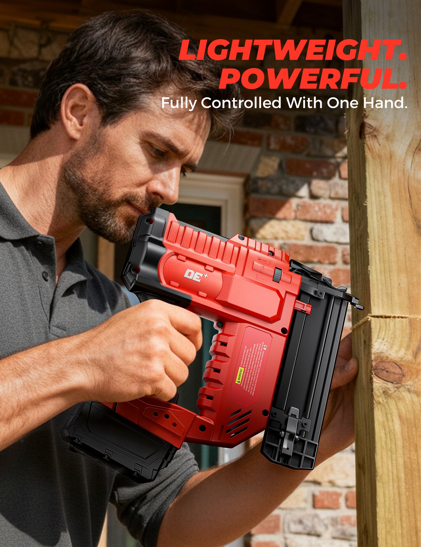 DeForce 18GA Cordless Brad Nailer, 2" Nail Gun for for Milwaukee 18V Battery(No Battery), 2 IN 1 Electric Stapler, 2026 Upgraded Tool-Free Jam Release, 2 Firing Mode, Adjustable Depth, 1000pcs Nails