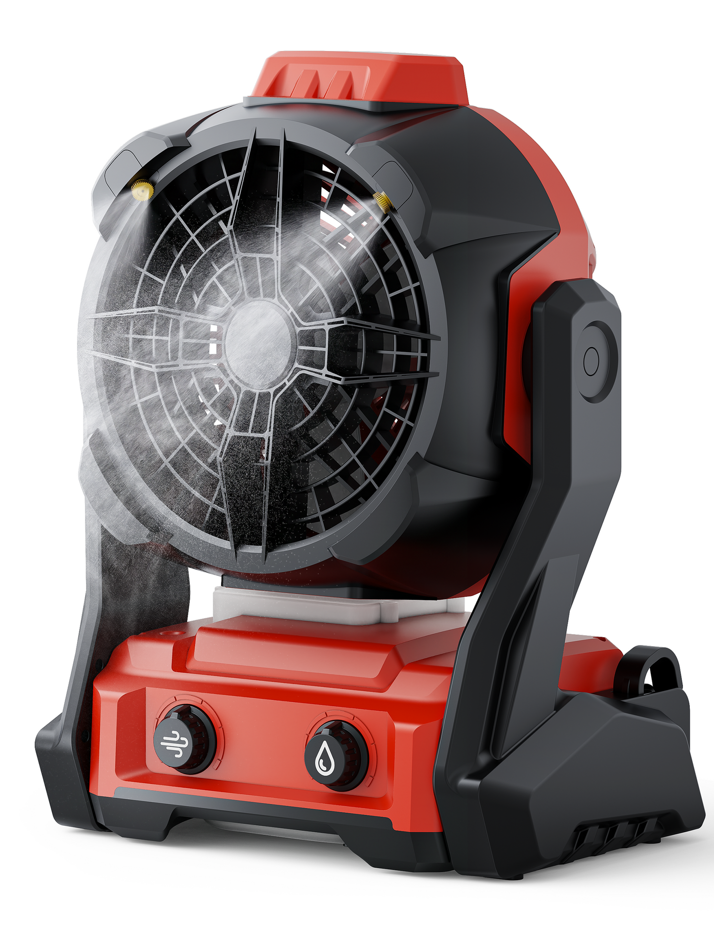DeForce Portable Misting Fan, for Milwaukee M18 18V Battery, Cordless Personal Fan for Outdoor Cooling, Variable Speed, Hook for Hanging, Jobsite, Camping, USB Port, Outdoor&Indoor Use(Bare Tool Only)